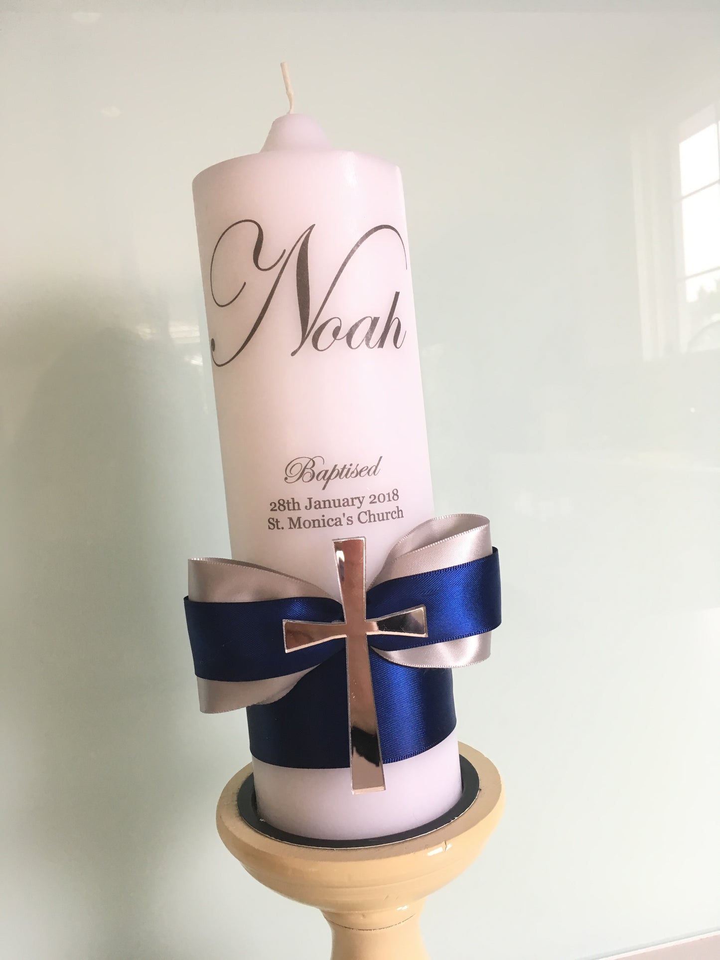 2 Tone Ribbon Candle