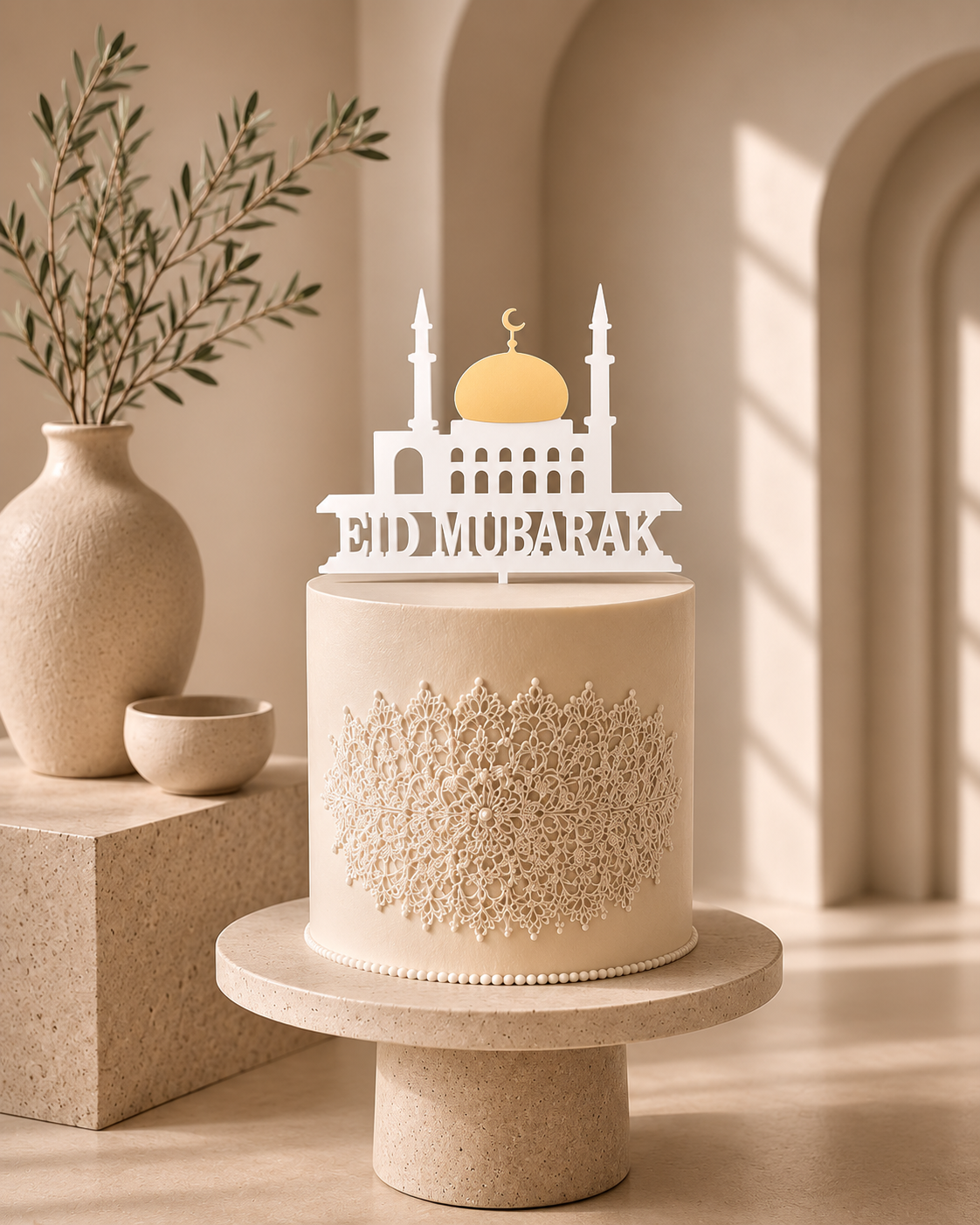 Eid Mubarak Cake Topper