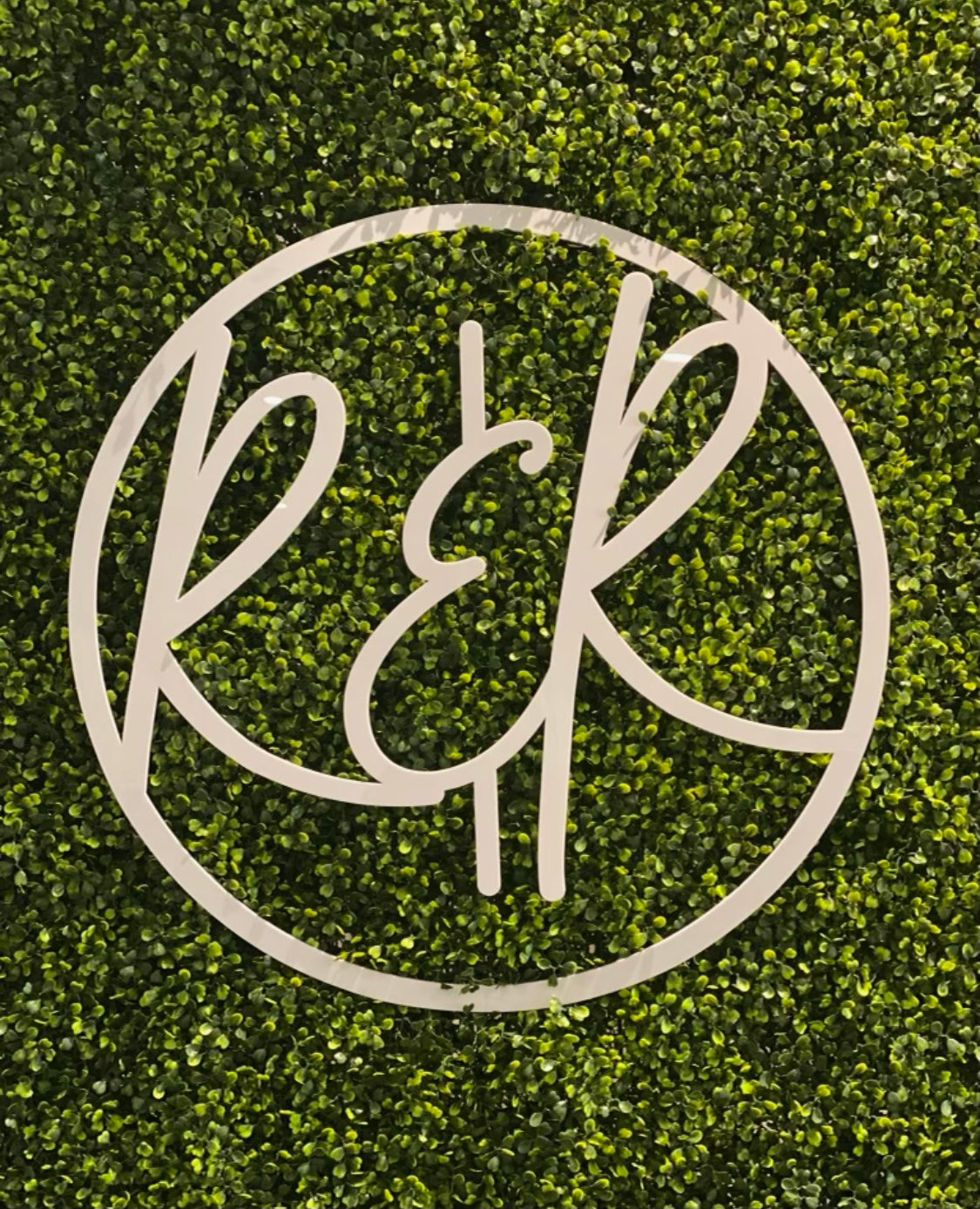 Large Acrylic Or Bamboo Hoop Sign with Custom Text