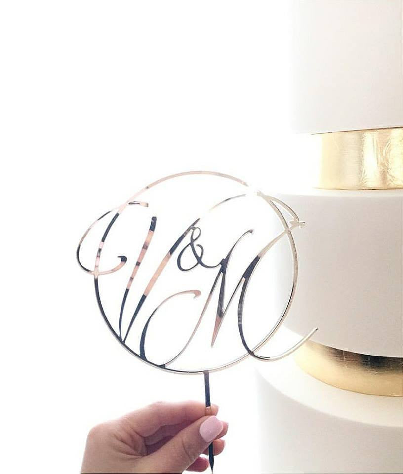 Monogram Cake Topper