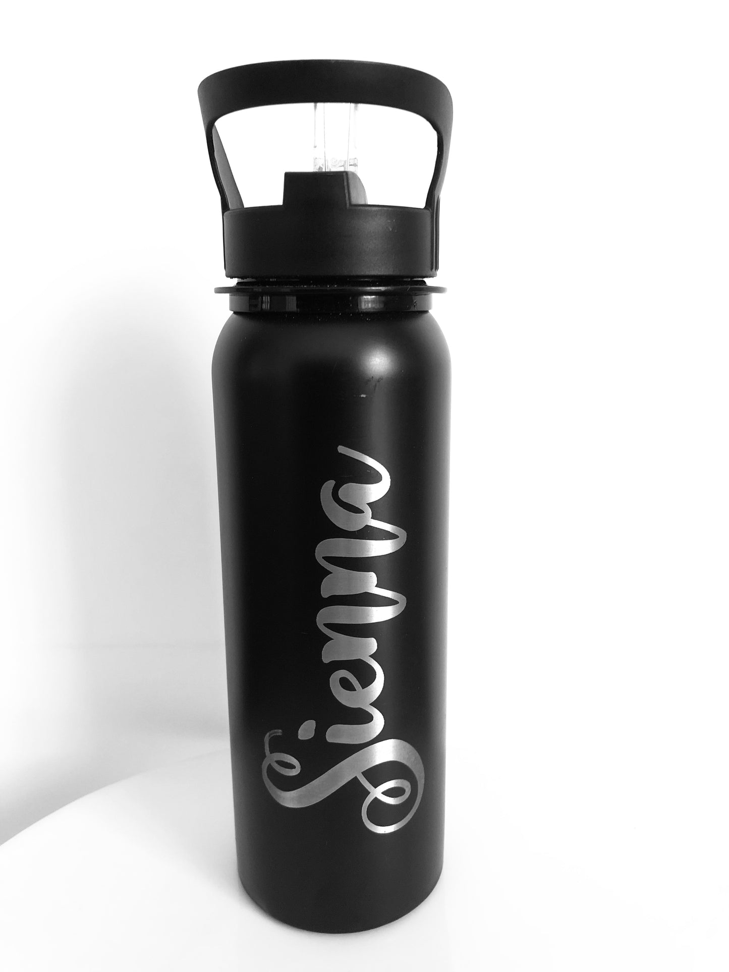 Water Bottle Black Personalised
