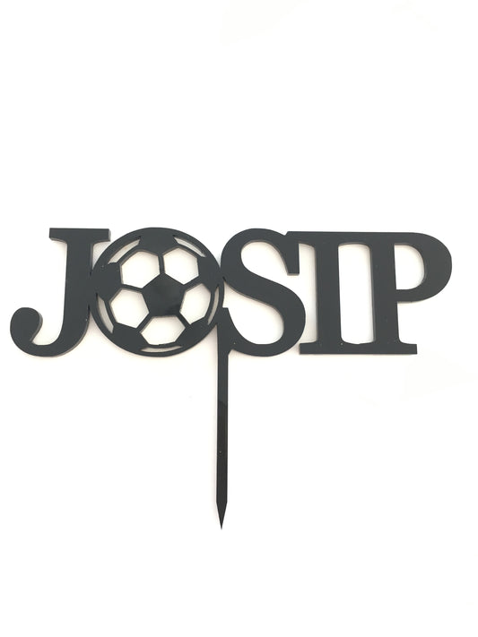 Soccer Me O Cake Topper