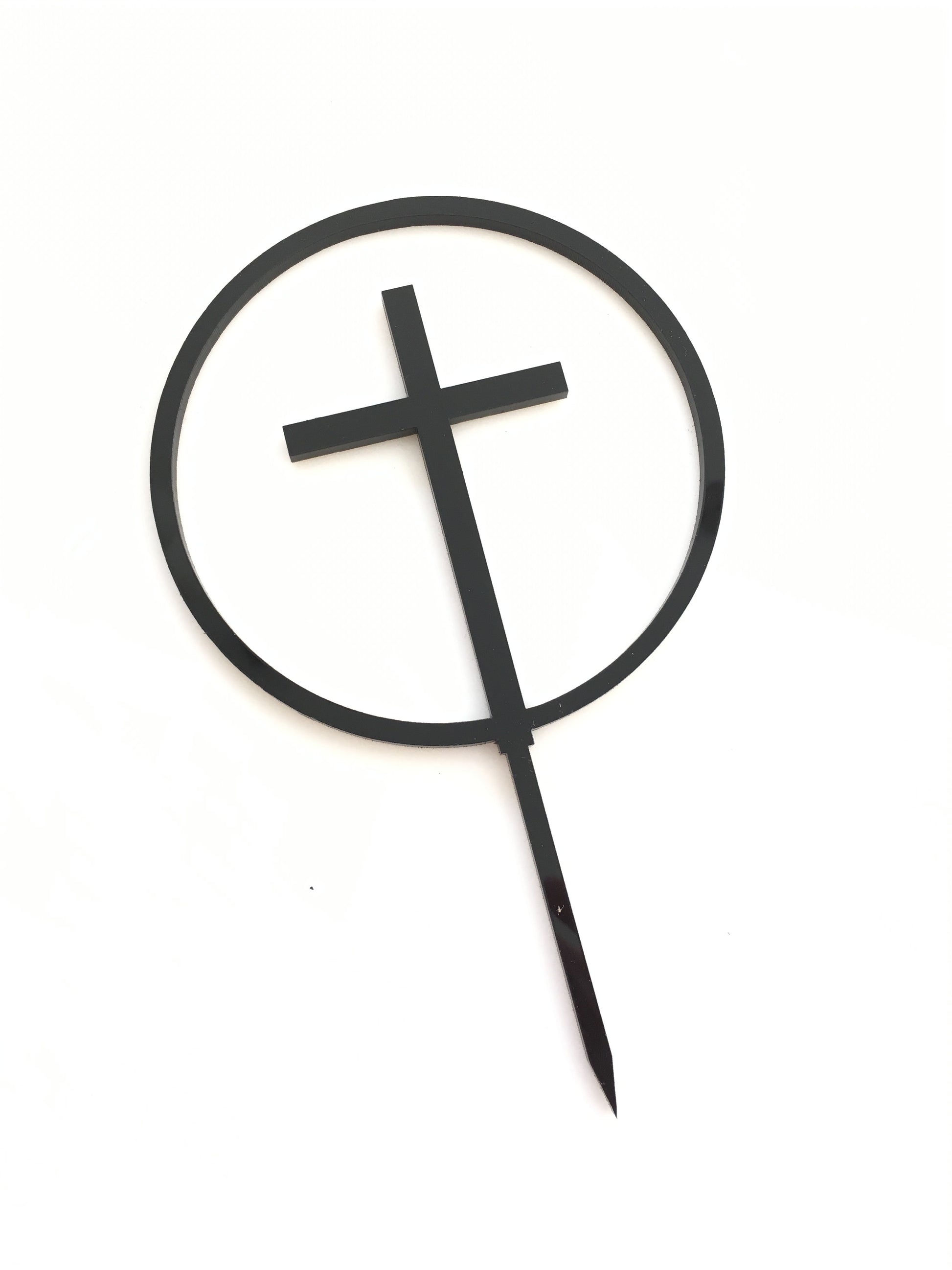 Cross  Monogram Cake Topper