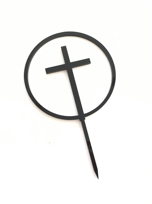 Cross  Monogram Cake Topper
