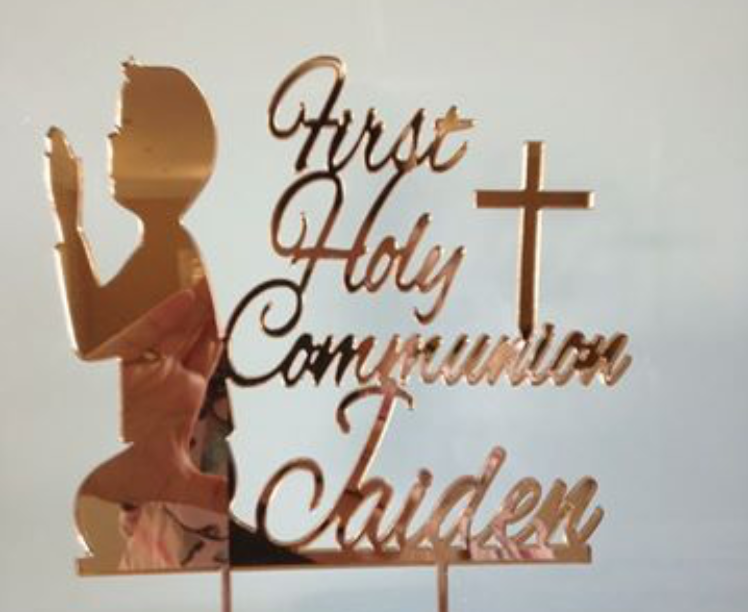 4 Line Cake Topper
