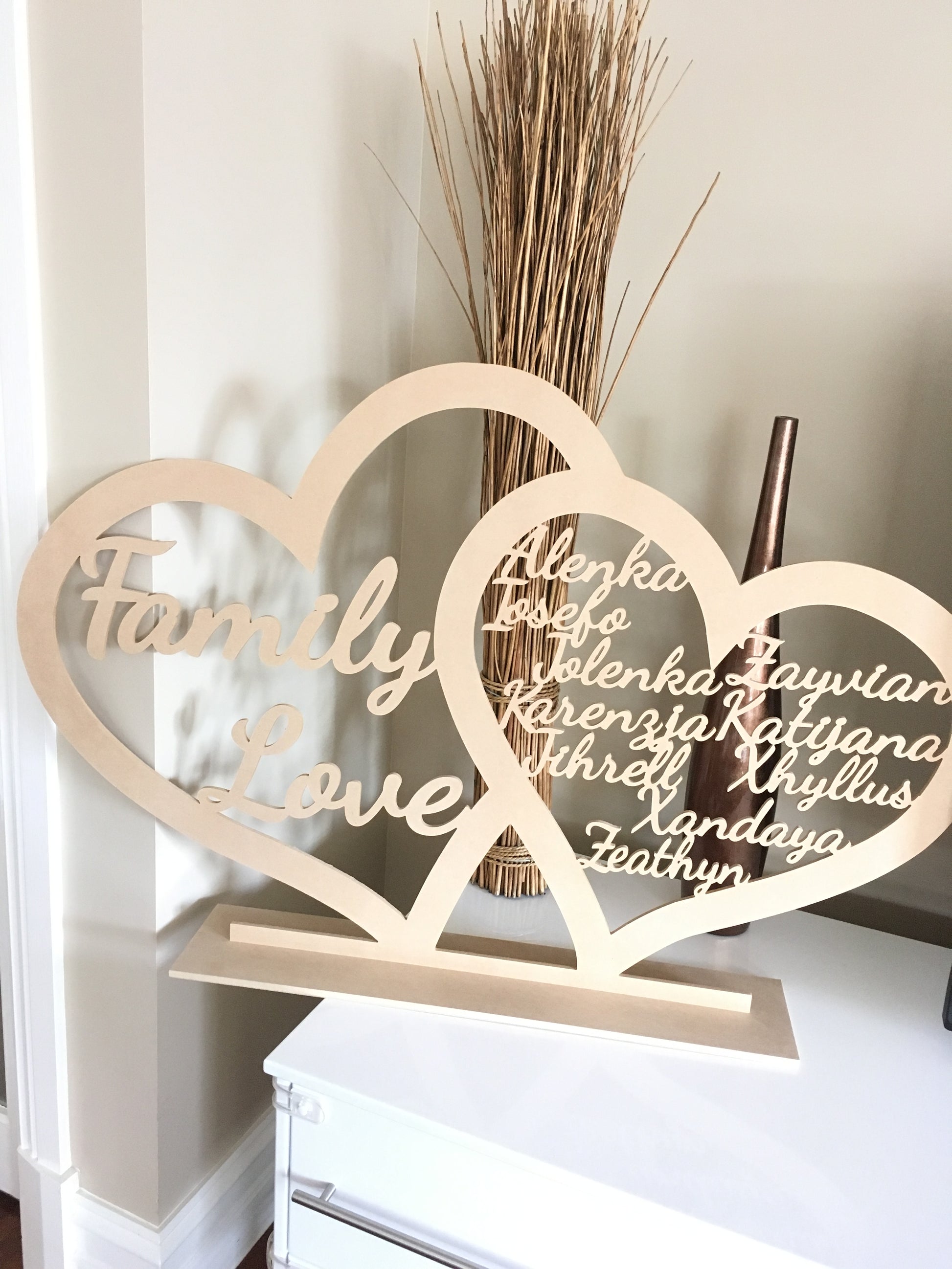 Large Family Double Hearts