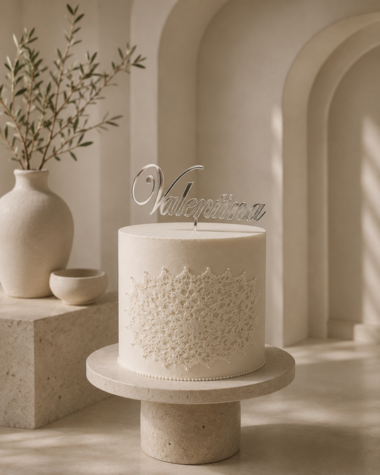 1 Line Cake Topper — personalised cake topper handmade in Melbourne by Artistic Signage