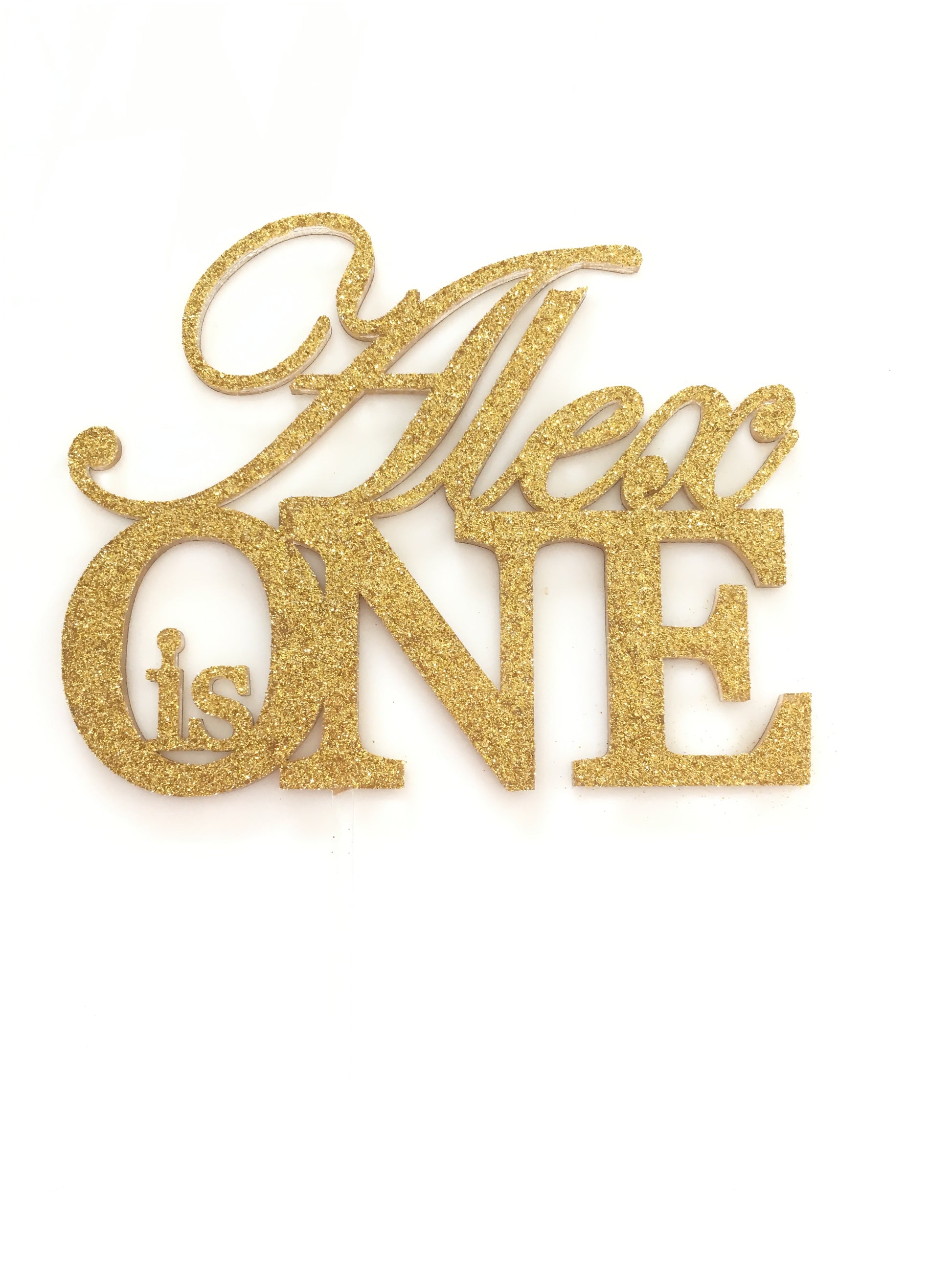 is In The One Cake Topper