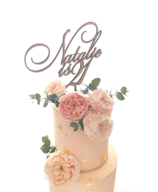 2 Line Cake Topper