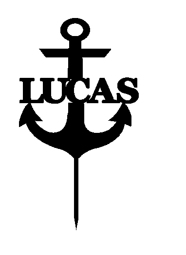 Anchor + Name Cake Topper