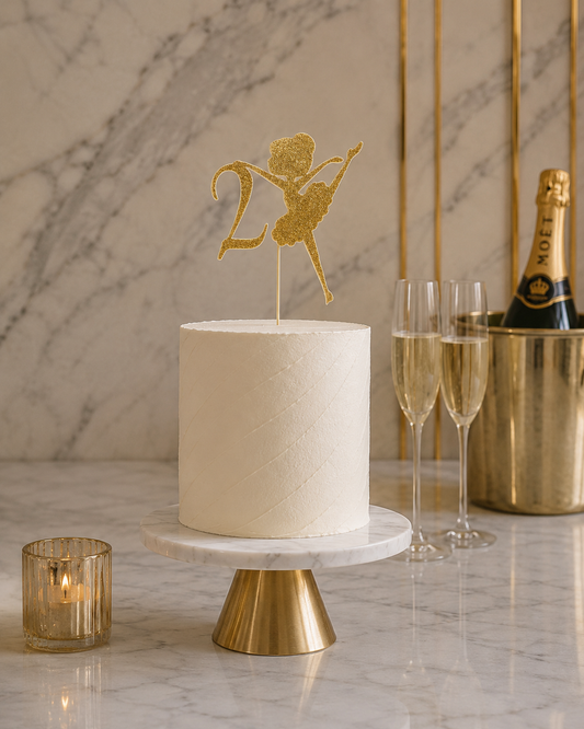 Bellarina + Number Cake Topper — personalised cake topper handmade in Melbourne by Artistic Signage