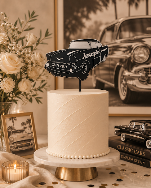 Chevy Cake Topper — personalised cake topper handmade in Melbourne by Artistic Signage