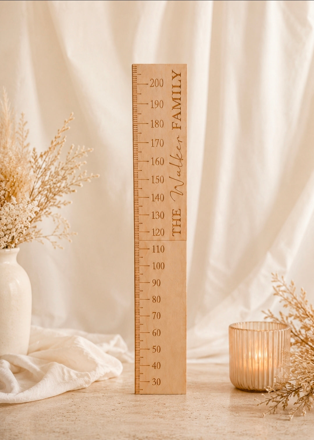 Growth Chart — personalised room sign handmade in Melbourne by Artistic Signage