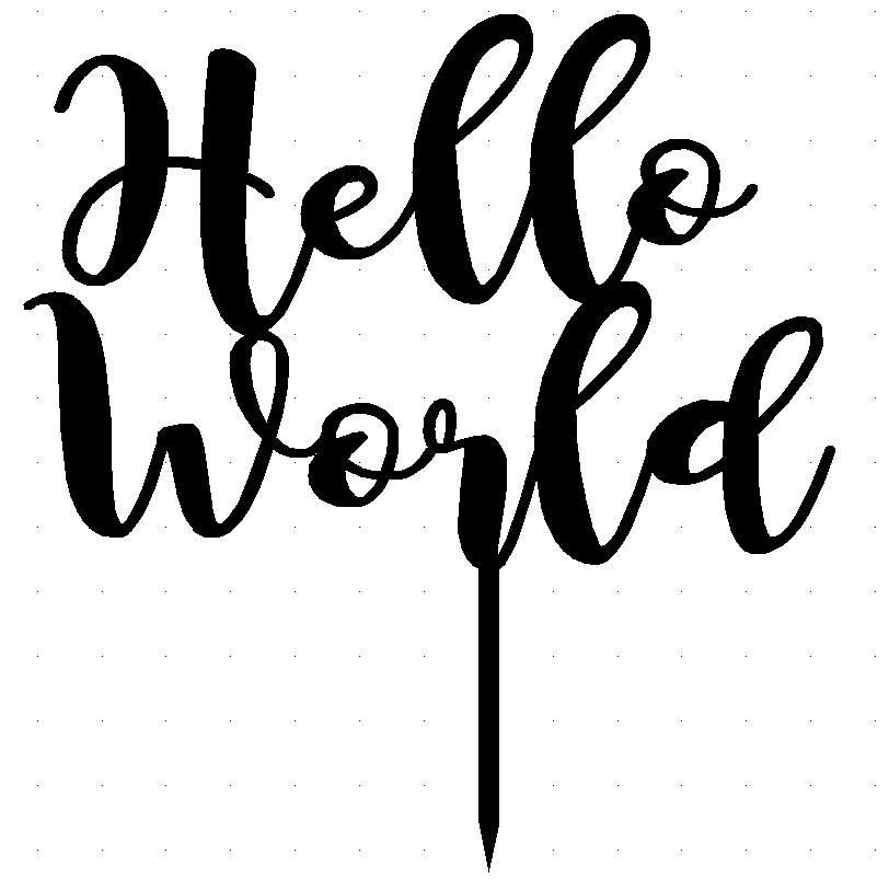 Hello World Cake Topper