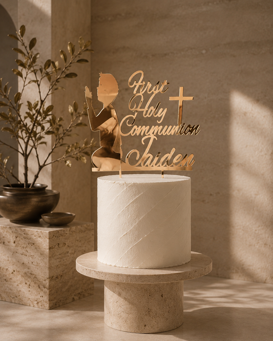 4 Line Cake Topper — personalised cake topper handmade in Melbourne by Artistic Signage