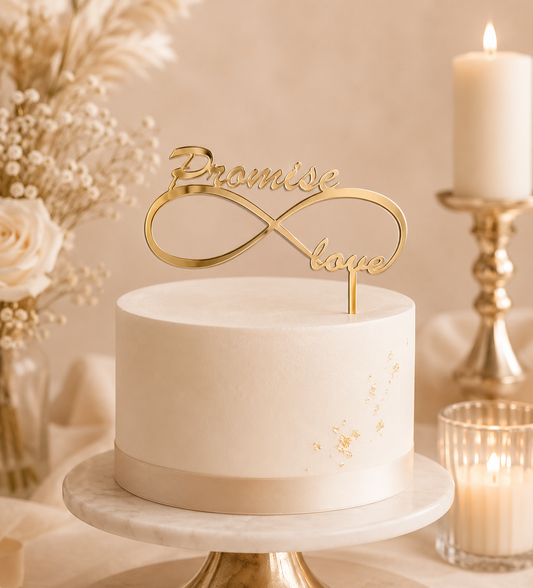 Infinity Cake Topper — personalised cake topper handmade in Melbourne by Artistic Signage