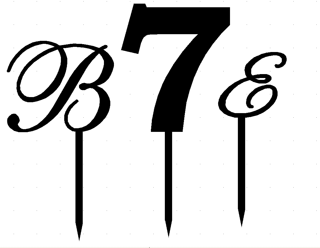 Individual Letter or Number Cake Topper