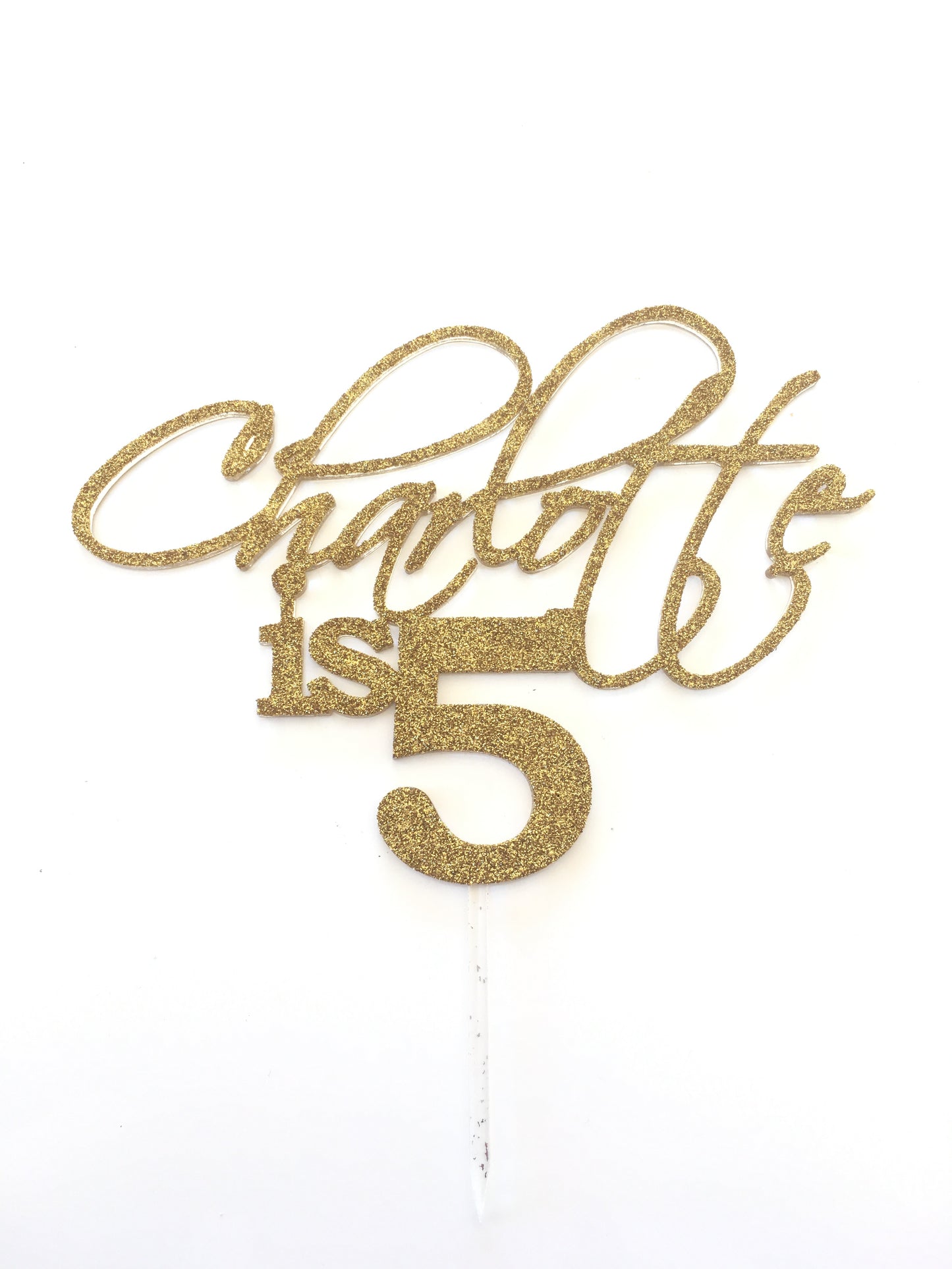 Charlotte Is 5 Cake Topper