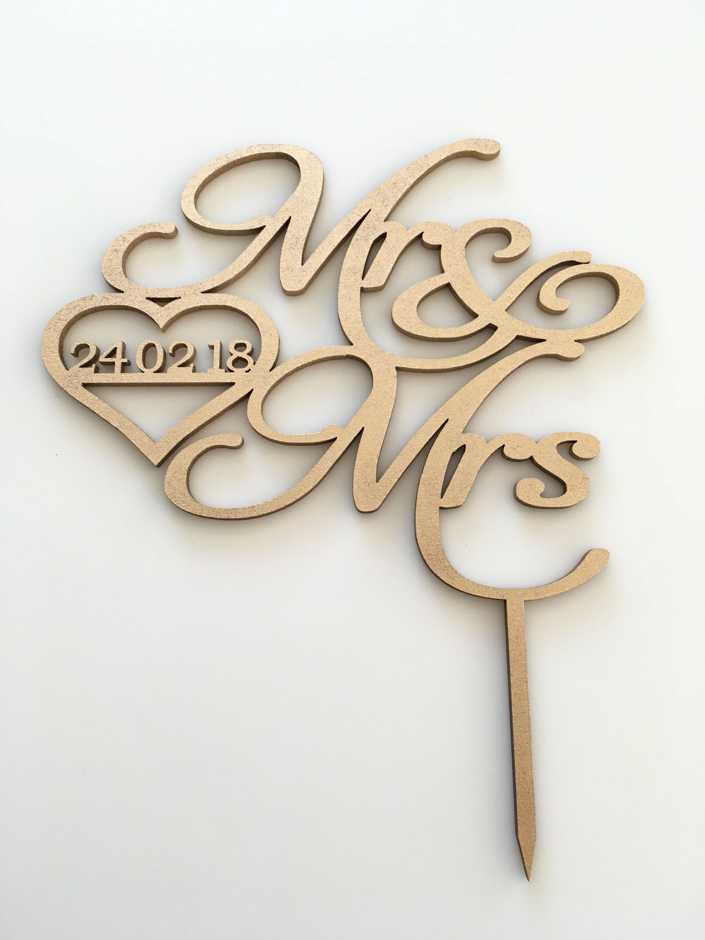 Mr&Mrs + Date Cake Topper