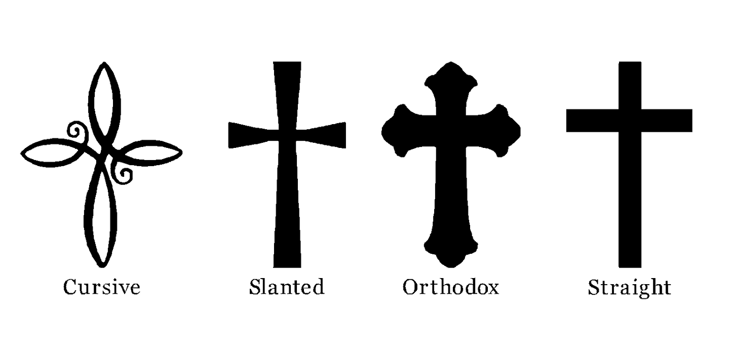 Bulk pack of ten mirror and navy crosses