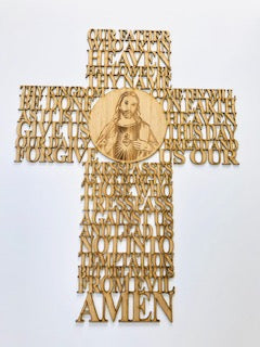 Religious Prayer Cut Out + Image Cross