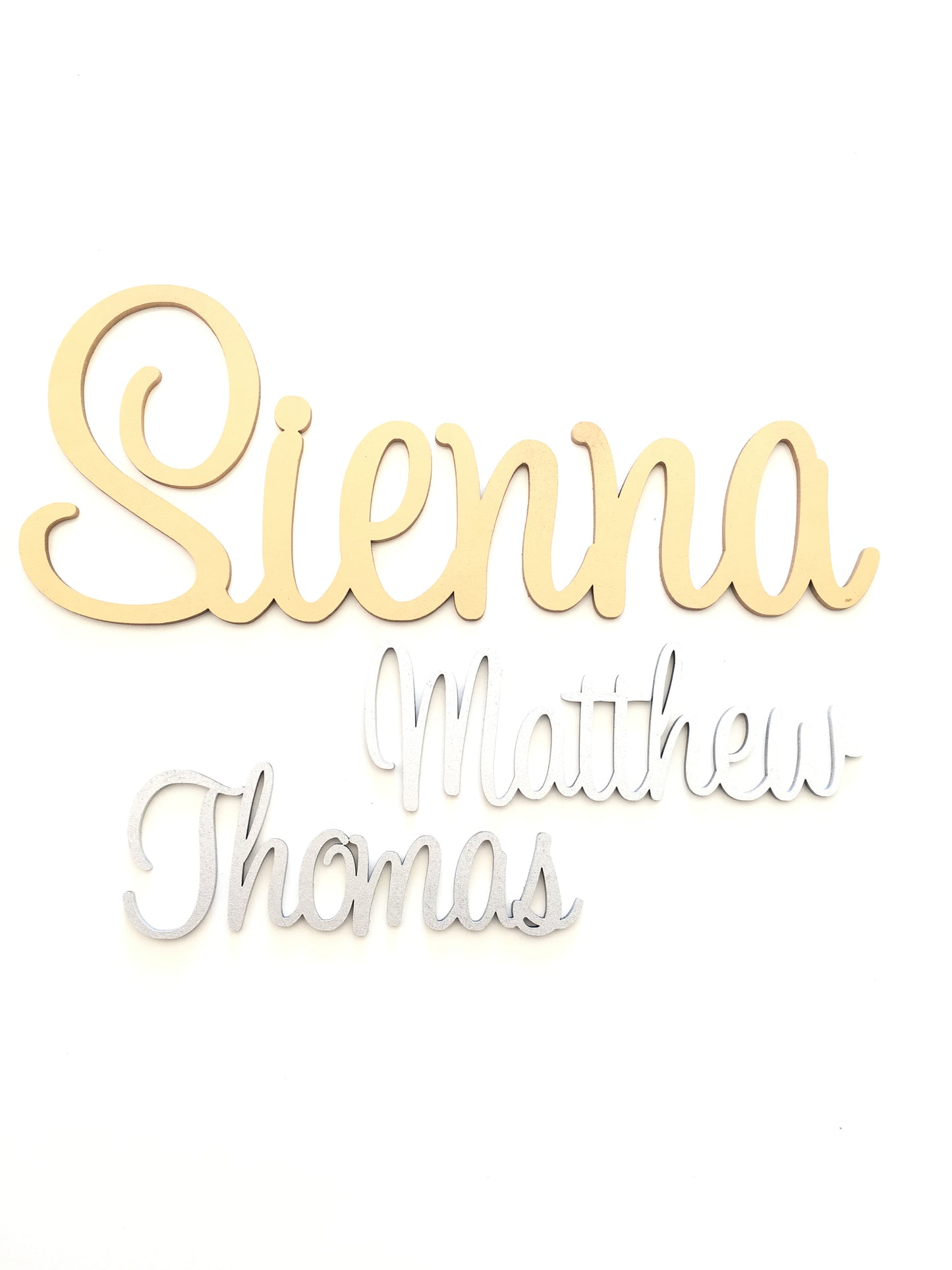 3mm Timber Painted Names