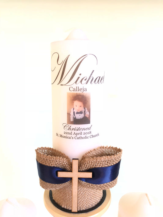 Hessian Photo Candle