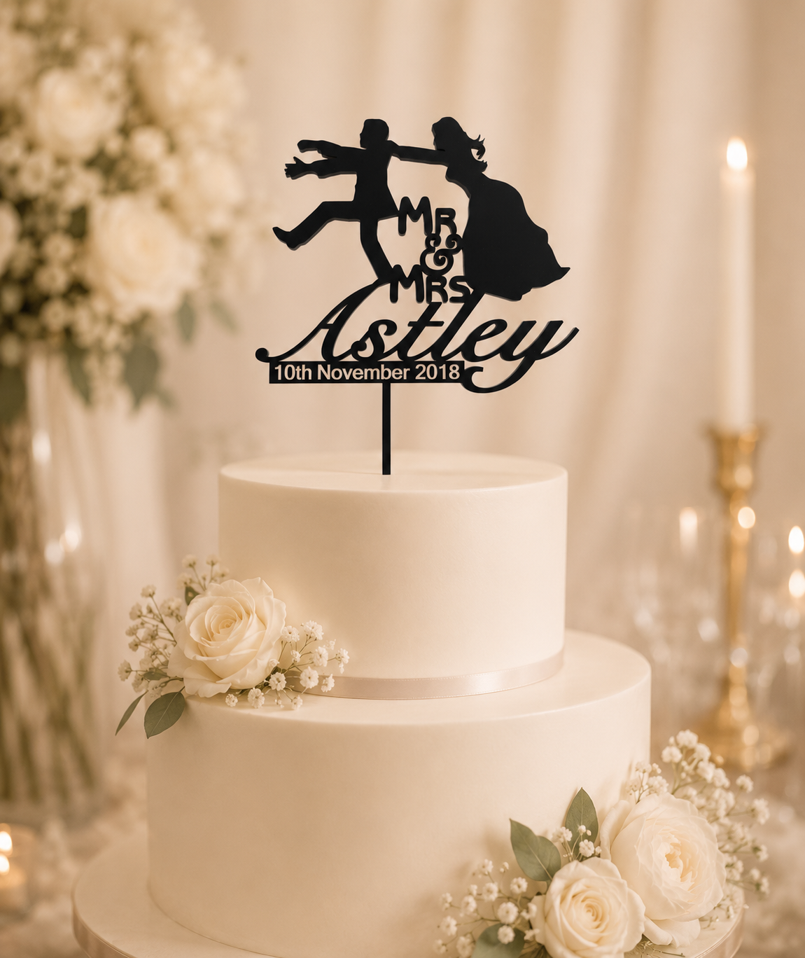 Runaway Groom Cake Topper — personalised cake topper handmade in Melbourne by Artistic Signage