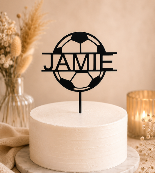 Soccer Name Cake Topper