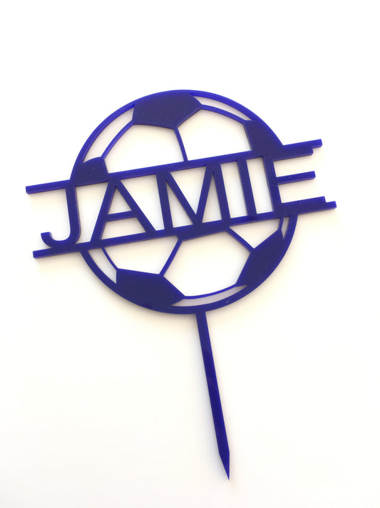 Soccer Name Cake Topper