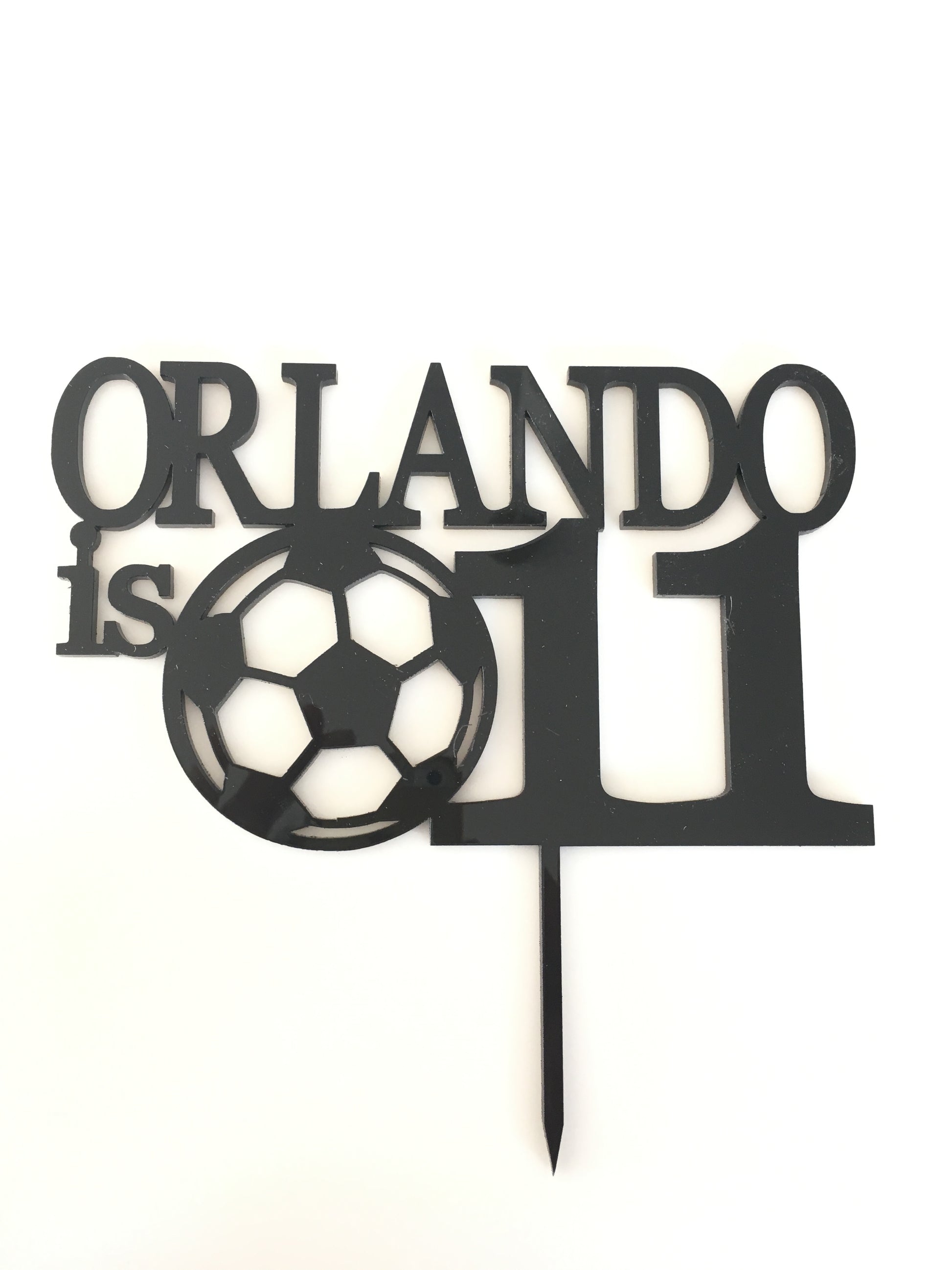 Soccer & Name Cake Topper
