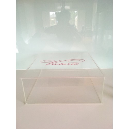 clear perspex box with lid